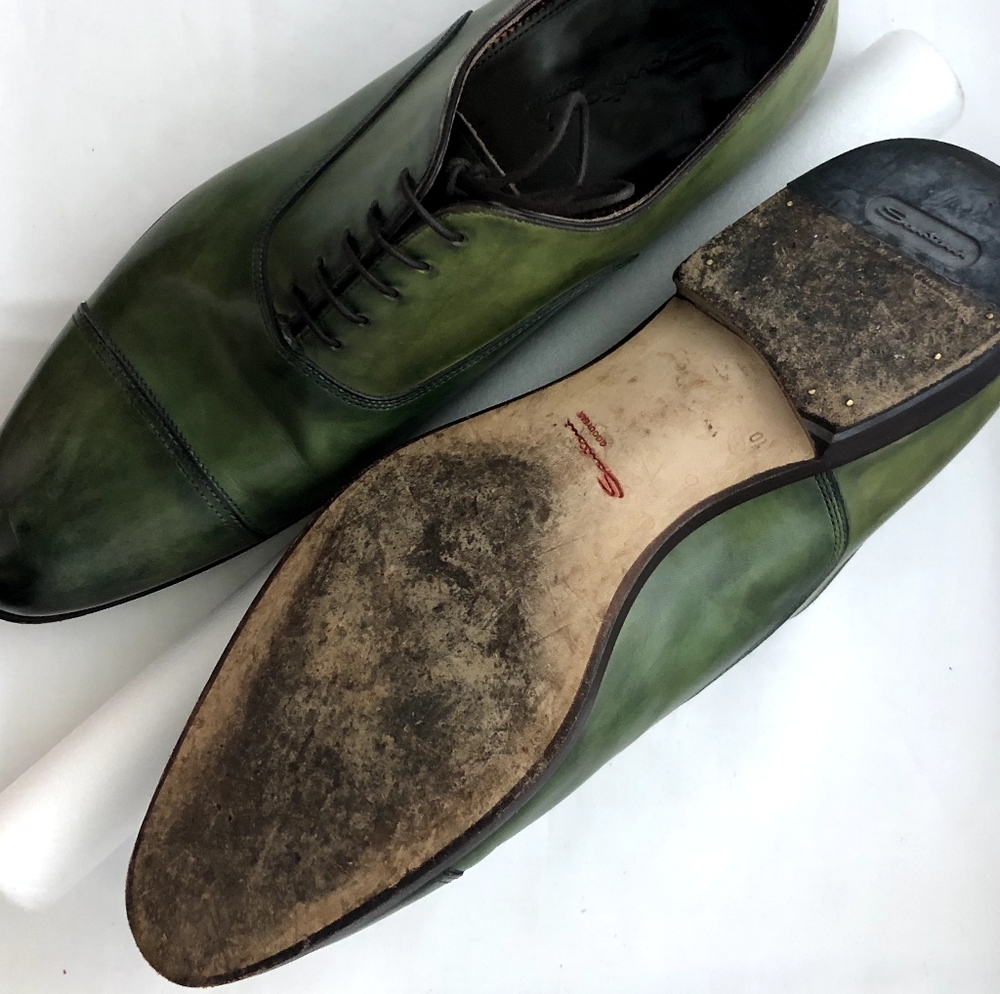 Santoni Green lace-ups size 11 - Picture 5 of 5